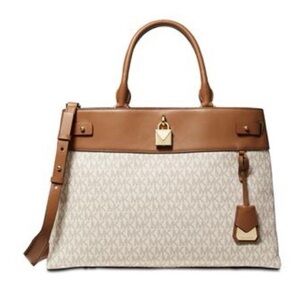 Michael Kors Tan and Cream Satchel